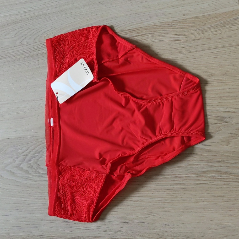 Lively underwear lace high waist bikini undies